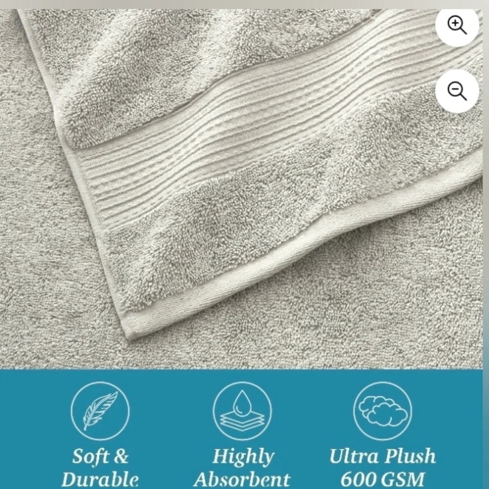 Purely Indulgent 2 Bath Towel 100% Cotton and Quick Dry Soft and Thick Durable